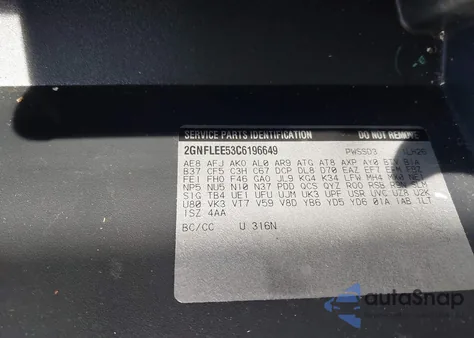 2012 Chevrolet Equinox 1Lt из США, поврежденный, VIN 2GNFLEE53C6196649